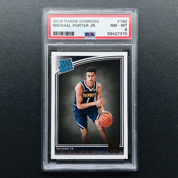 Michael Porter Jr. RC - 2018-19 Donruss RR #182 PSA 8 - Picture 1 of 3